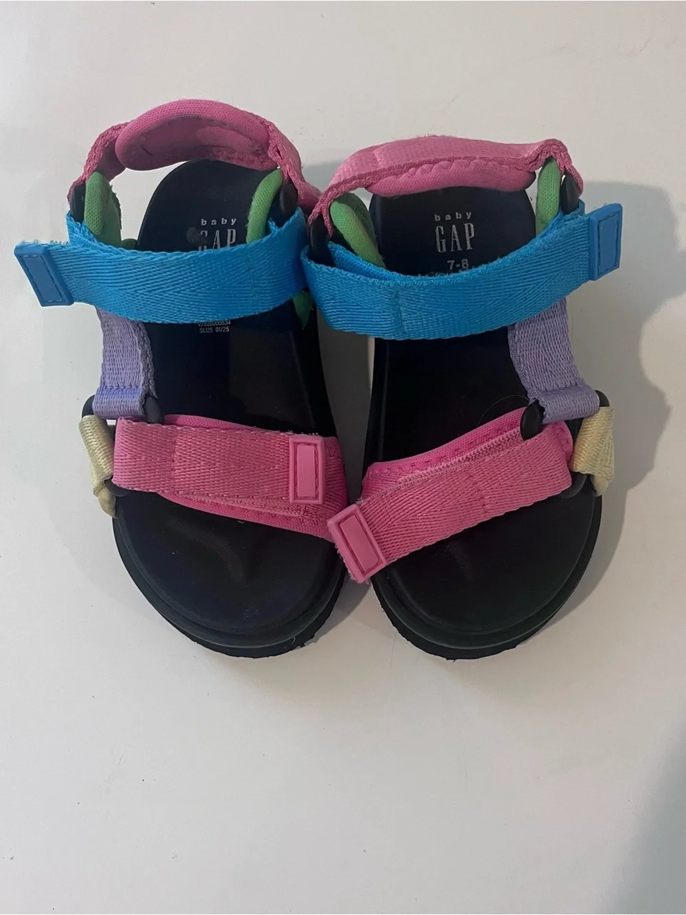GAP Kids Colorblock Sport Sandals - Pink, Blue, Purple, Green 7-8